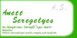 anett seregelyes business card